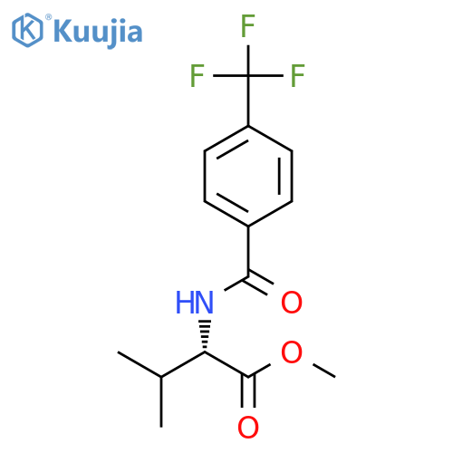 L-Valine, N-[4-(trifluoromethyl)benzoyl]-, methyl ester structure