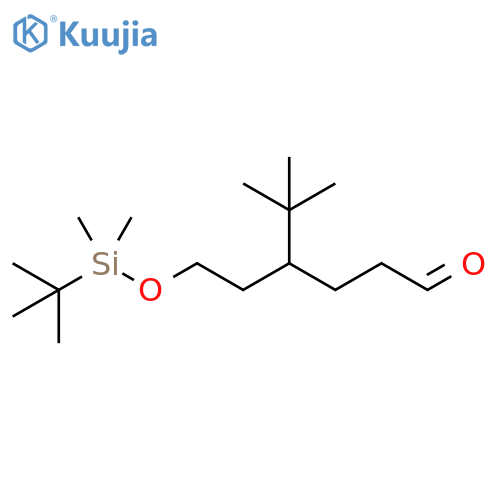 Hexanal, 4-[2-[[(1,1-dimethylethyl)dimethylsilyl]oxy]ethyl]-5,5-dimethyl- structure