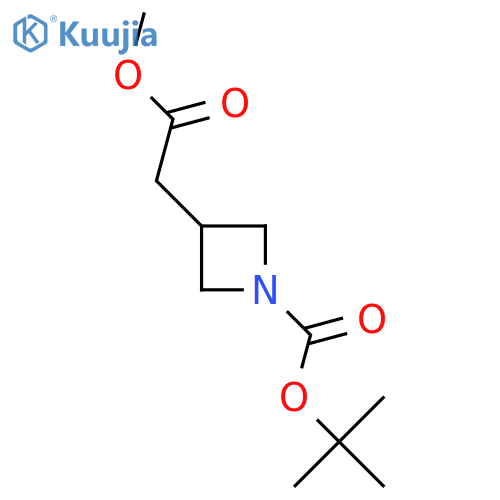 Tert-butyl 3-(2-methoxy-2-oxoethyl)azetidine-1-carboxylate structure