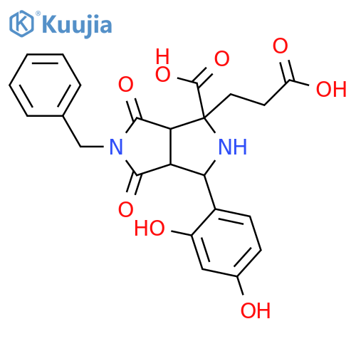Pyrrolo[3,4-c]pyrrole-1-propanoic acid,1-carboxy-3-(2,4-dihydroxyphenyl)octahydro-4,6-dioxo-5-(phenylmethyl)- structure