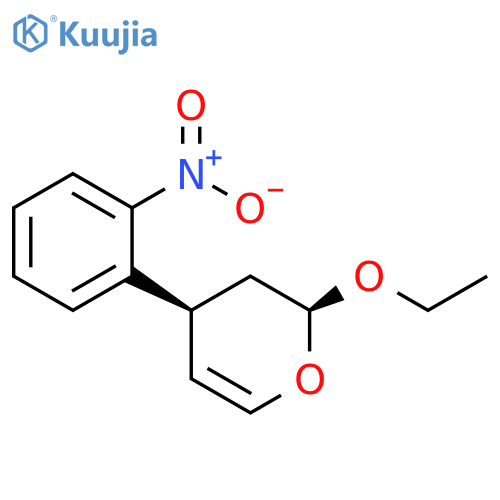 2H-Pyran, 2-ethoxy-3,4-dihydro-4-(2-nitrophenyl)-, (2S,4S)- structure