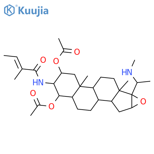 3,20-Diaminopregn-16-ene-2,4-diol; (2β,3β,4β,5α,20S)-form, 16α,17α-Epoxide, N20-Me, N3-tigloyl, 2,4-di-Ac structure