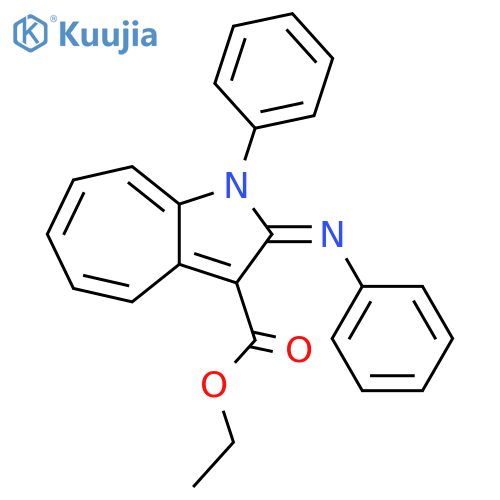Cyclohepta[b]pyrrole-3-carboxylic acid,1,2-dihydro-1-phenyl-2-(phenylimino)-, ethyl ester, (2E)- structure