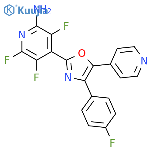 2-Pyridinamine,3,5,6-trifluoro-4-[4-(4-fluorophenyl)-5-(4-pyridinyl)-2-oxazolyl]- structure