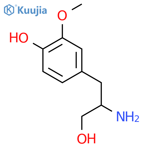 4-(2-amino-3-hydroxypropyl)-2-methoxyphenol structure