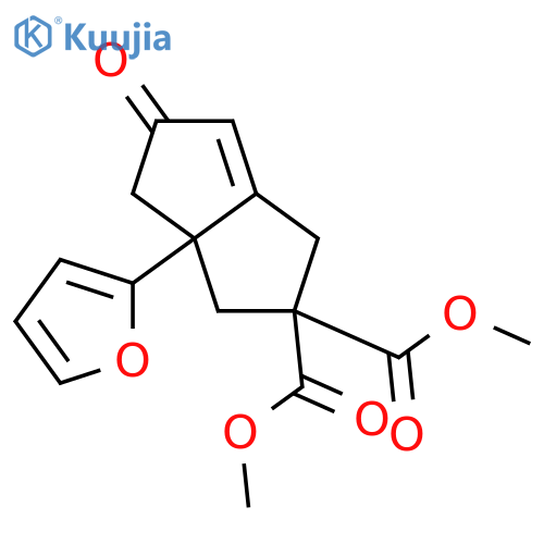 2,2(1H)-Pentalenedicarboxylic acid,3a-(2-furanyl)-3,3a,4,5-tetrahydro-5-oxo-, dimethyl ester structure