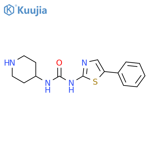 Urea, N-(5-phenyl-2-thiazolyl)-N'-4-piperidinyl- structure