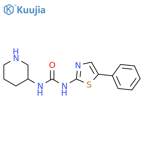 Urea, N-(5-phenyl-2-thiazolyl)-N'-3-piperidinyl- structure