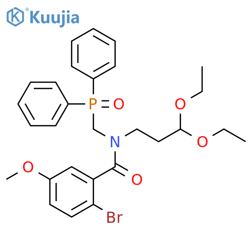 Benzamide,2-bromo-N-(3,3-diethoxypropyl)-N-[(diphenylphosphinyl)methyl]-5-methoxy- structure