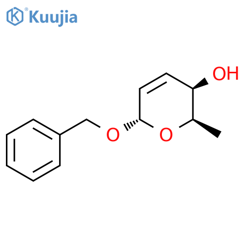 2H-Pyran-3-ol, 3,6-dihydro-2-methyl-6-(phenylmethoxy)-, (2R,3R,6S)- structure