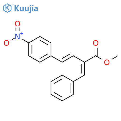 3-Butenoic acid, 4-(4-nitrophenyl)-2-(phenylmethylene)-, methyl ester,(2E,3E)- structure