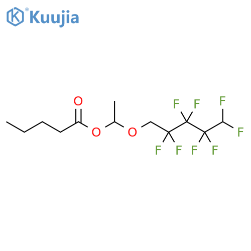 Pentanoic acid, 1-[(2,2,3,3,4,4,5,5-octafluoropentyl)oxy]ethyl ester structure