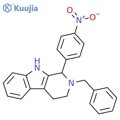 1H-Pyrido[3,4-b]indole,2,3,4,9-tetrahydro-1-(4-nitrophenyl)-2-(phenylmethyl)- structure
