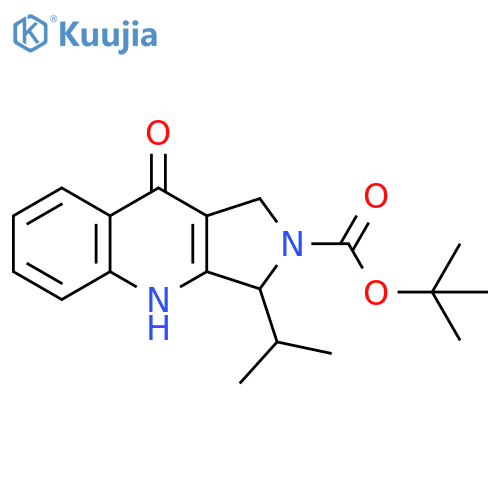 2H-Pyrrolo[3,4-b]quinoline-2-carboxylic acid,1,3,4,9-tetrahydro-3-(1-methylethyl)-9-oxo-, 1,1-dimethylethyl ester structure