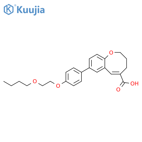 2H-1-Benzoxocin-5-carboxylic acid,8-[4-(2-butoxyethoxy)phenyl]-3,4-dihydro- structure