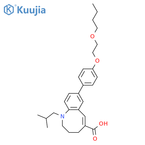 1-Benzazocine-5-carboxylic acid,8-[4-(2-butoxyethoxy)phenyl]-1,2,3,4-tetrahydro-1-(2-methylpropyl)- structure