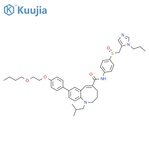1-Benzazocine-5-carboxamide,8-[4-(2-butoxyethoxy)phenyl]-1,2,3,4-tetrahydro-1-(2-methylpropyl)-N-[4-[[(1-propyl-1H-imidazol-5-yl)methyl]sulfinyl]phenyl]- structure