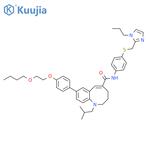 1-Benzazocine-5-carboxamide,8-[4-(2-butoxyethoxy)phenyl]-1,2,3,4-tetrahydro-1-(2-methylpropyl)-N-[4-[[(1-propyl-1H-imidazol-2-yl)methyl]thio]phenyl]- structure