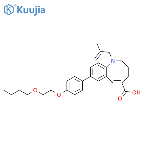 1-Benzazocine-5-carboxylic acid,8-[4-(2-butoxyethoxy)phenyl]-1,2,3,4-tetrahydro-1-(2-methyl-2-propenyl)- structure