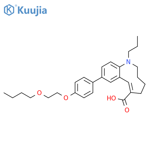 1H-1-Benzazonine-6-carboxylic acid,9-[4-(2-butoxyethoxy)phenyl]-2,3,4,5-tetrahydro-1-propyl- structure