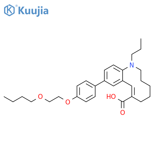 1-Benzazecine-7-carboxylic acid,10-[4-(2-butoxyethoxy)phenyl]-1,2,3,4,5,6-hexahydro-1-propyl- structure