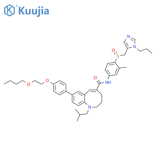 1-Benzazocine-5-carboxamide,8-[4-(2-butoxyethoxy)phenyl]-1,2,3,4-tetrahydro-1-(2-methylpropyl)-N-[3-methyl-4-[[(1-propyl-1H-imidazol-5-yl)methyl]sulfinyl]phenyl]- structure