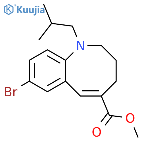 methyl (5E)-8-bromo-1-isobutyl-3,4-dihydro-2H-1-benzazocine-5-carboxylate structure