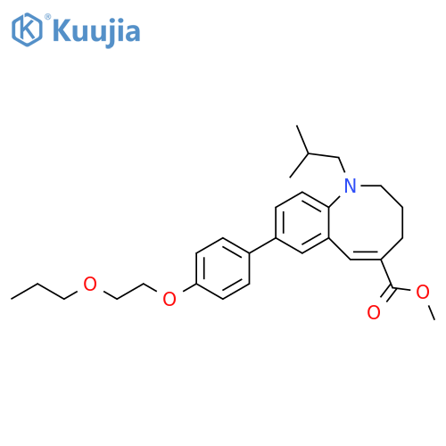 1-Benzazocine-5-carboxylic acid,1,2,3,4-tetrahydro-1-(2-methylpropyl)-8-[4-(2-propoxyethoxy)phenyl]-,methyl ester structure