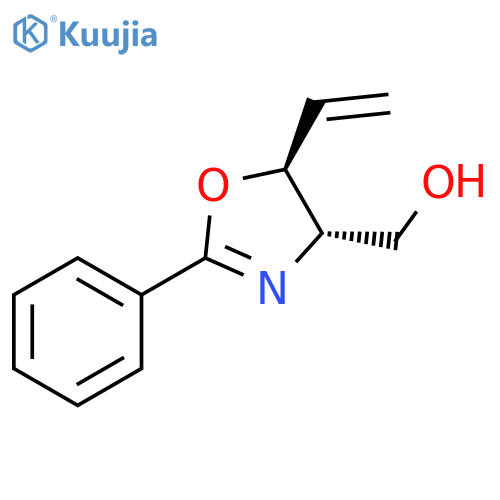 4-Oxazolemethanol, 5-ethenyl-4,5-dihydro-2-phenyl-, (4S,5S)- structure
