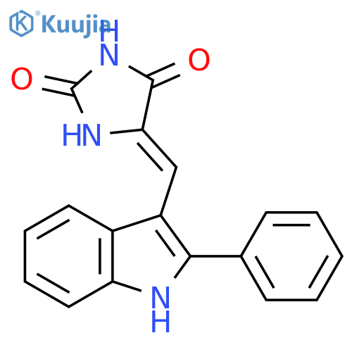 2,4-Imidazolidinedione, 5-[(2-phenyl-1H-indol-3-yl)methylene]-, (5Z)- structure