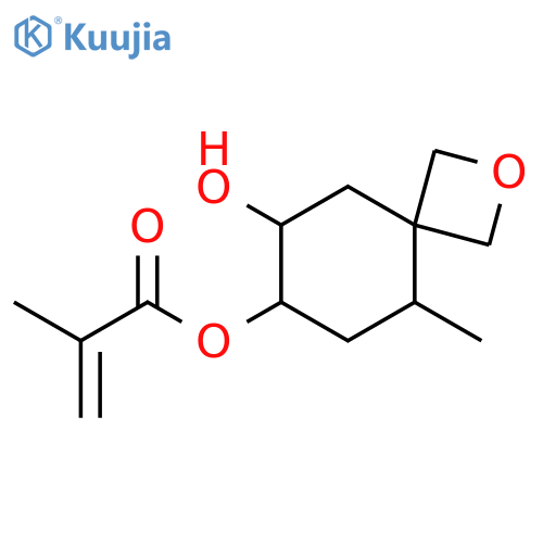 2-Propenoic acid, 2-methyl-,8-hydroxy-5-methyl-2-oxaspiro[3.5]non-7-yl ester structure