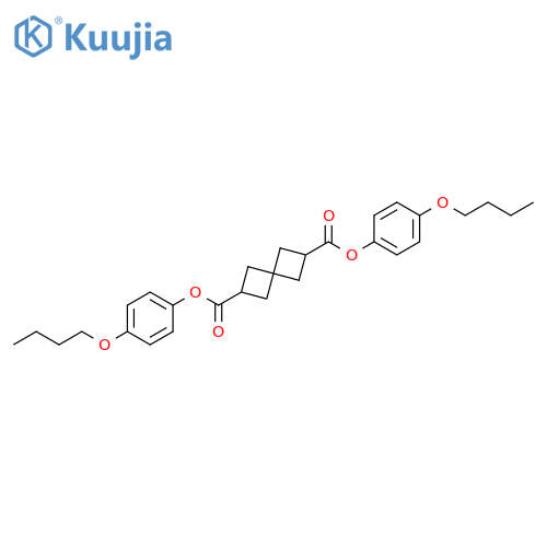Spiro[3.3]heptane-2,6-dicarboxylic acid, bis(4-butoxyphenyl) ester structure