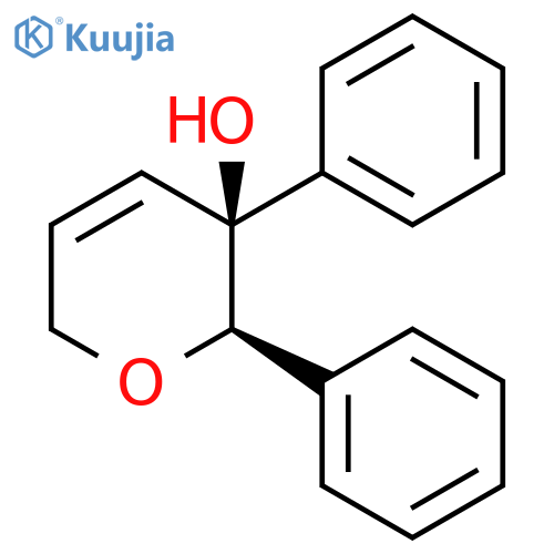 2H-Pyran-3-ol, 3,6-dihydro-2,3-diphenyl-, (2R,3S)- structure