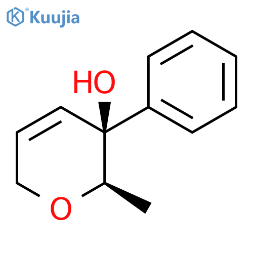 2H-Pyran-3-ol, 3,6-dihydro-2-methyl-3-phenyl-, (2R,3S)- structure
