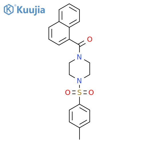 1-[(4-methylphenyl)sulfonyl]-4-(1-naphthoyl)piperazine structure