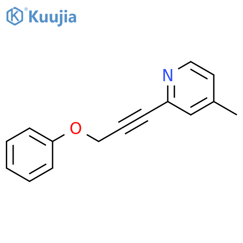 Pyridine, 4-methyl-2-(3-phenoxy-1-propynyl)- structure