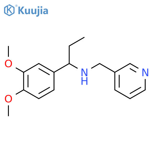 1-(3,4-Dimethoxyphenyl)-N-(pyridin-3-ylmethyl)propan-1-amine structure