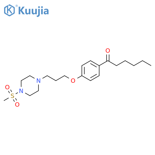 Piperazine, 1-(methylsulfonyl)-4-[3-[4-(1-oxohexyl)phenoxy]propyl]- structure