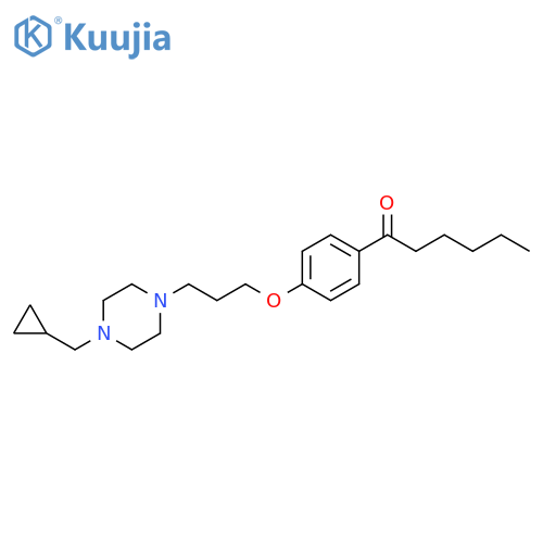1-Hexanone,1-[4-[3-[4-(cyclopropylmethyl)-1-piperazinyl]propoxy]phenyl]- structure