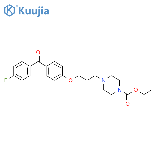 1-Piperazinecarboxylic acid, 4-[3-[4-(4-fluorobenzoyl)phenoxy]propyl]-,ethyl ester structure