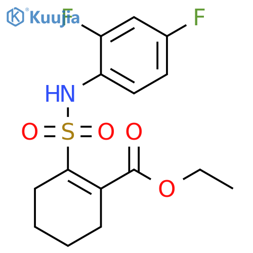 1-Cyclohexene-1-carboxylic acid,2-[[(2,4-difluorophenyl)amino]sulfonyl]-, ethyl ester structure