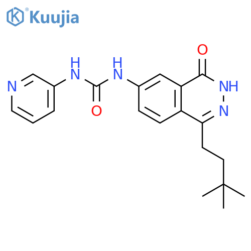 Urea,N-[1-(3,3-dimethylbutyl)-3,4-dihydro-4-oxo-6-phthalazinyl]-N'-3-pyridinyl- structure