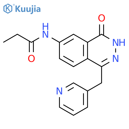Propanamide,N-[3,4-dihydro-4-oxo-1-(3-pyridinylmethyl)-6-phthalazinyl]- structure