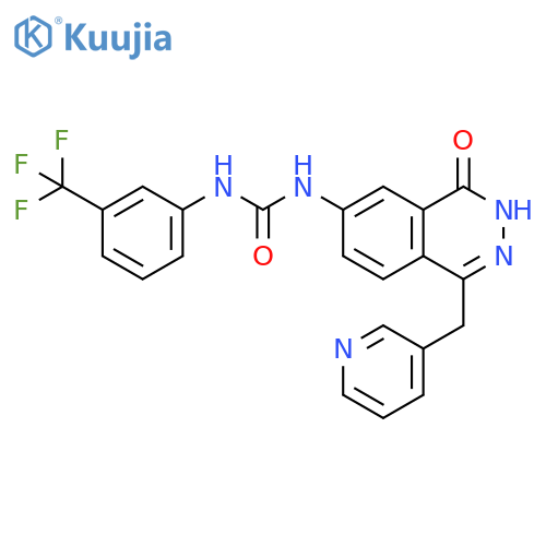 Urea,N-[3,4-dihydro-4-oxo-1-(3-pyridinylmethyl)-6-phthalazinyl]-N'-[3-(trifluoromethyl)phenyl]- structure