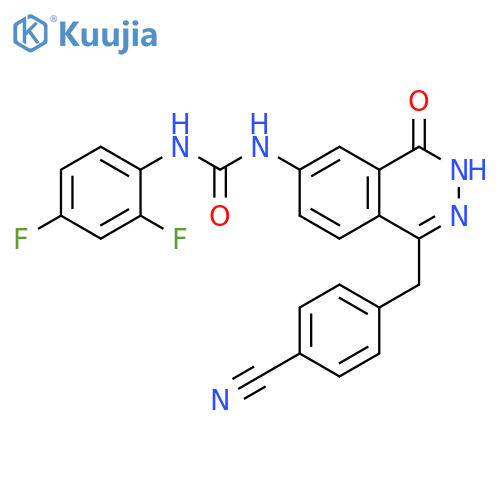 Urea,N-[1-[(4-cyanophenyl)methyl]-3,4-dihydro-4-oxo-6-phthalazinyl]-N'-(2,4-difluorophenyl)- structure