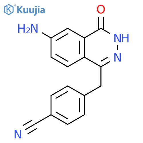 Benzonitrile, 4-[(6-amino-3,4-dihydro-4-oxo-1-phthalazinyl)methyl]- structure