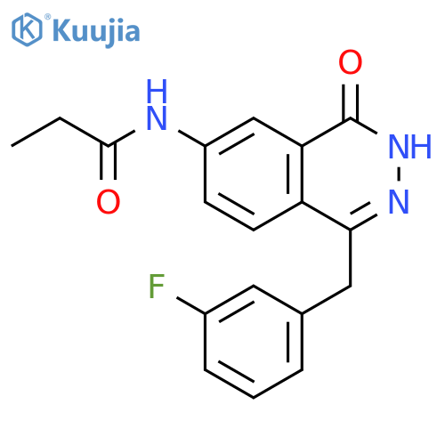 Propanamide,N-[1-[(3-fluorophenyl)methyl]-3,4-dihydro-4-oxo-6-phthalazinyl]- structure