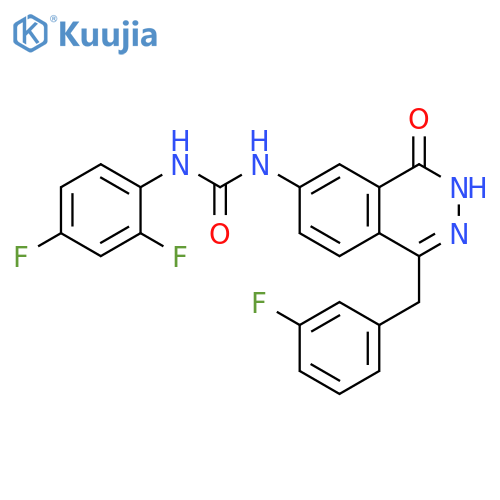 Urea,N-(2,4-difluorophenyl)-N'-[1-[(3-fluorophenyl)methyl]-3,4-dihydro-4-oxo-6-phthalazinyl]- structure