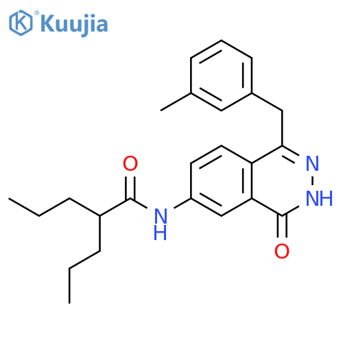 Pentanamide,N-[3,4-dihydro-1-[(3-methylphenyl)methyl]-4-oxo-6-phthalazinyl]-2-propyl- structure