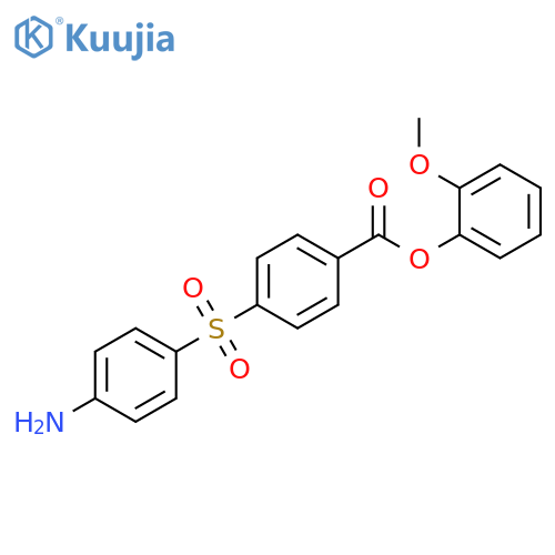 Benzoic acid, 4-[(4-aminophenyl)sulfonyl]-, 2-methoxyphenyl ester structure